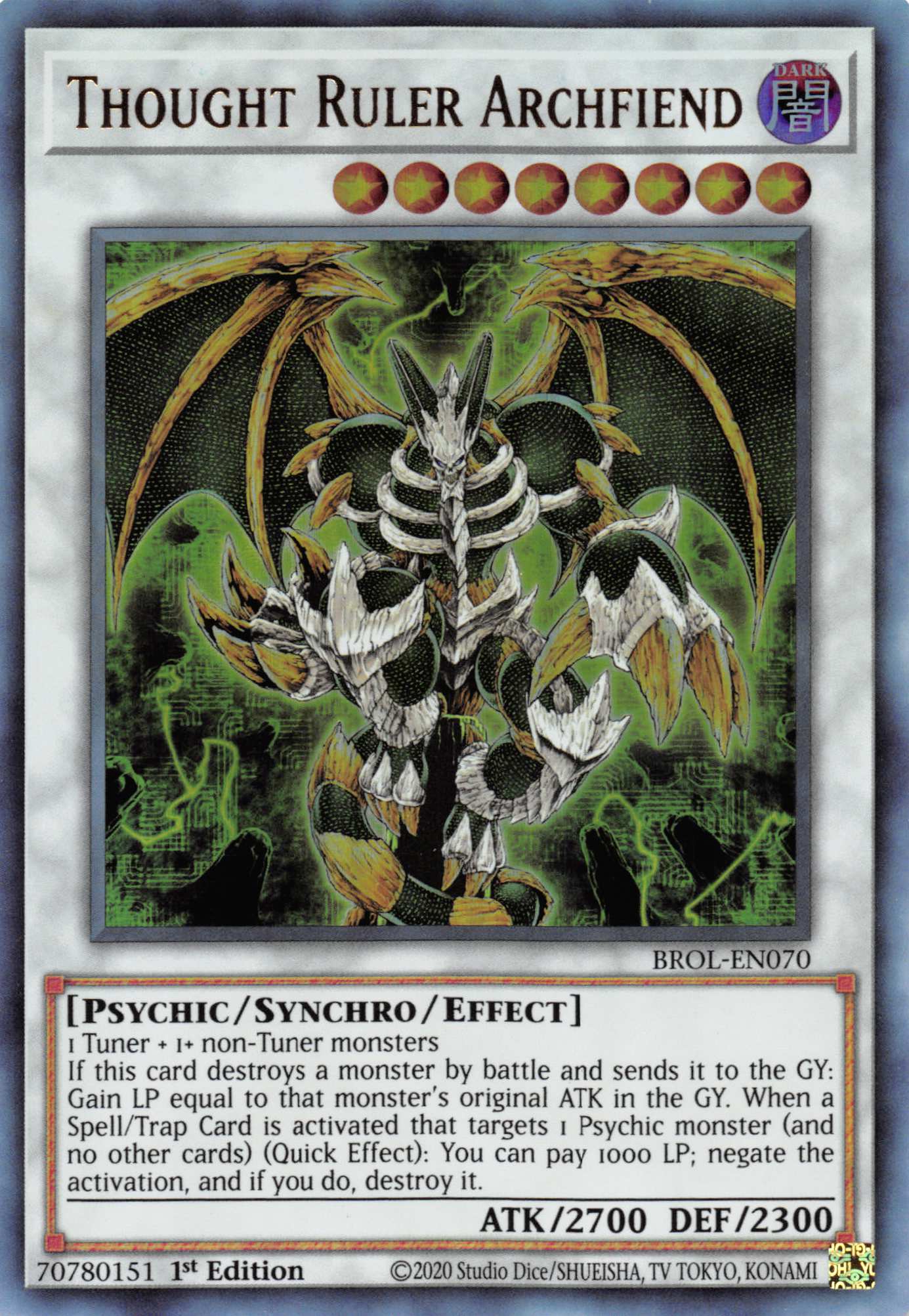 Thought Ruler Archfiend [BROL-EN070] Ultra Rare | Exor Games Bridgewater