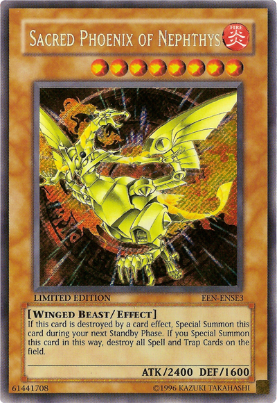 Sacred Phoenix of Nephthys [EEN-ENSE3] Secret Rare | Exor Games Bridgewater