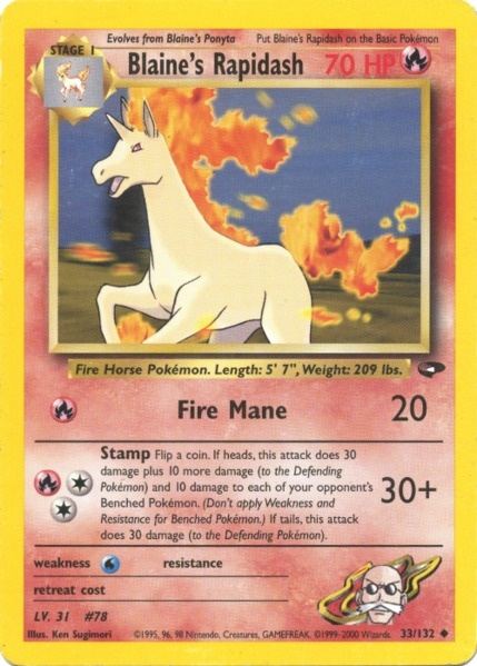 Blaine's Rapidash (33/132) [Gym Challenge Unlimited] | Exor Games Bridgewater