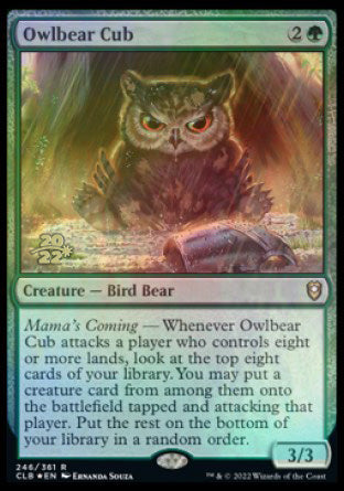 Owlbear Cub [Commander Legends: Battle for Baldur's Gate Prerelease Promos] | Exor Games Bridgewater