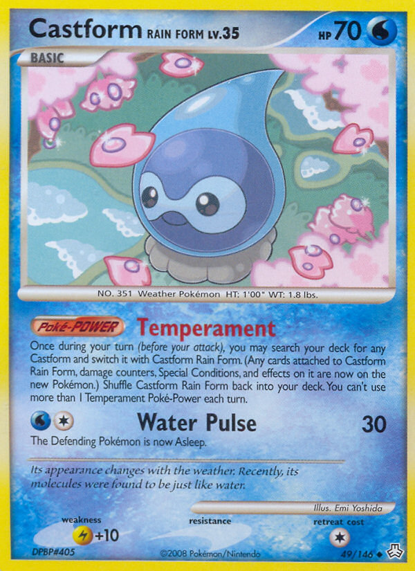 Castform Rain Form (49/146) [Diamond & Pearl: Legends Awakened] | Exor Games Bridgewater