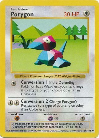 Porygon (39/102) [Base Set Shadowless Unlimited] | Exor Games Bridgewater