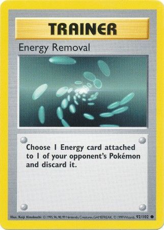 Energy Removal (92/102) [Base Set Shadowless Unlimited] | Exor Games Bridgewater