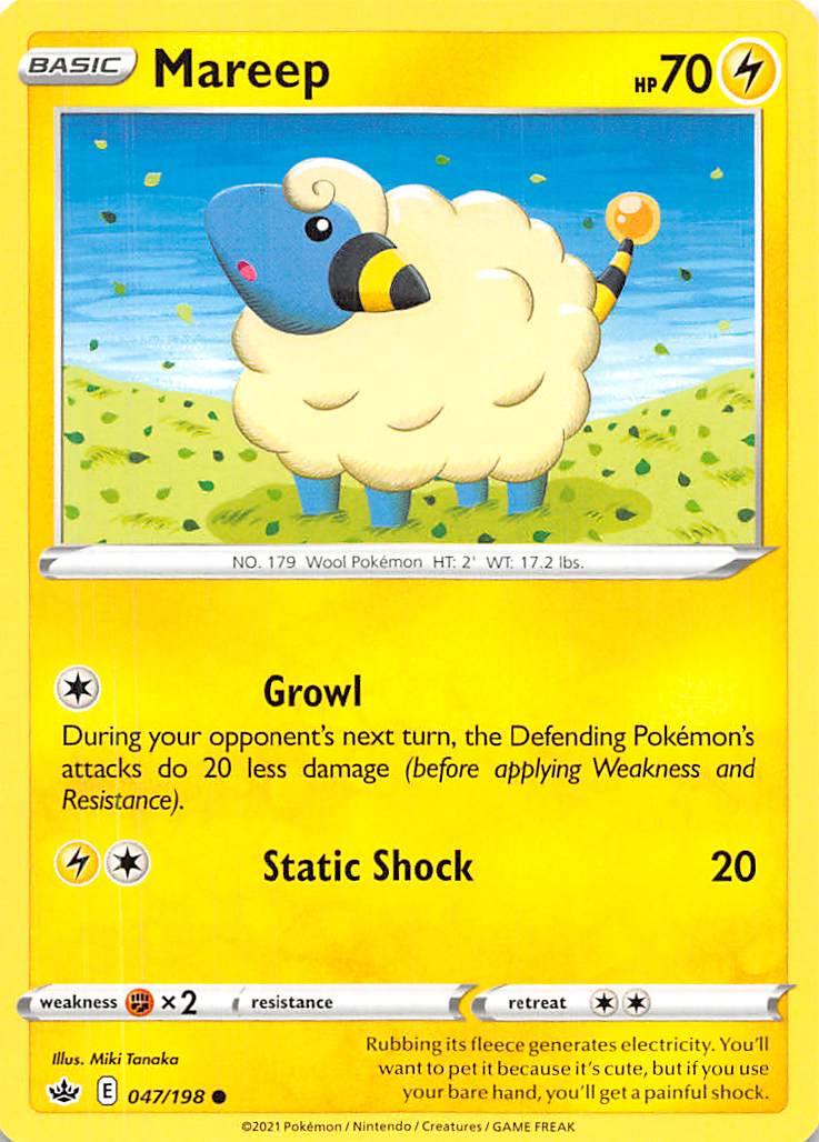 Mareep (047/198) [Sword & Shield: Chilling Reign] | Exor Games Bridgewater