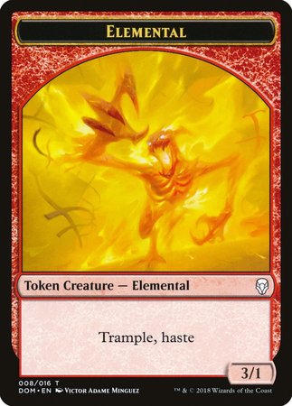 Elemental Token [Dominaria Tokens] | Exor Games Bridgewater