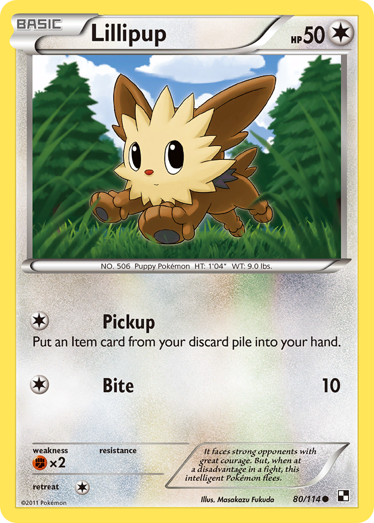 Lillipup (80/114) [Black & White: Base Set] | Exor Games Bridgewater