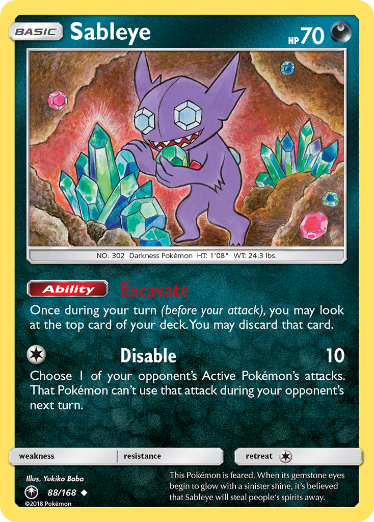 Sableye (88/168) [Sun & Moon: Celestial Storm] | Exor Games Bridgewater