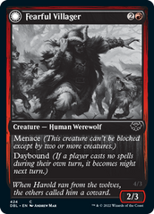 Fearful Villager // Fearsome Werewolf [Innistrad: Double Feature] | Exor Games Bridgewater