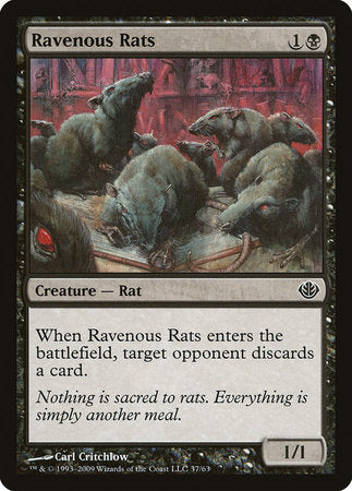 Ravenous Rats [Duel Decks: Garruk vs. Liliana] | Exor Games Bridgewater