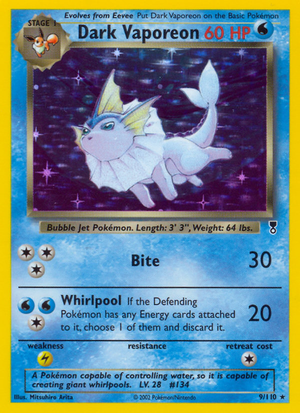 Dark Vaporeon (9/110) [Legendary Collection] | Exor Games Bridgewater