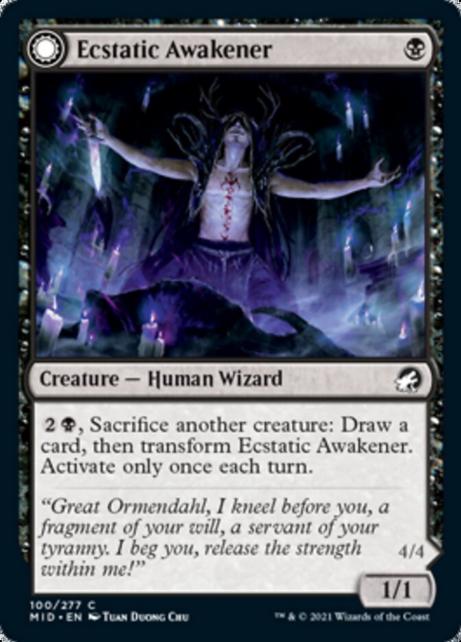 Ecstatic Awakener // Awoken Demon [Innistrad: Midnight Hunt] | Exor Games Bridgewater