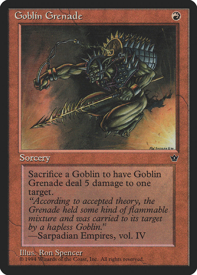 Goblin Grenade (Ron Spencer) [Fallen Empires] | Exor Games Bridgewater