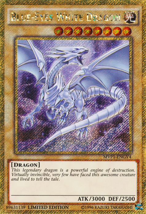 Blue-Eyes White Dragon [MVP1-ENGV4] Gold Secret Rare | Exor Games Bridgewater