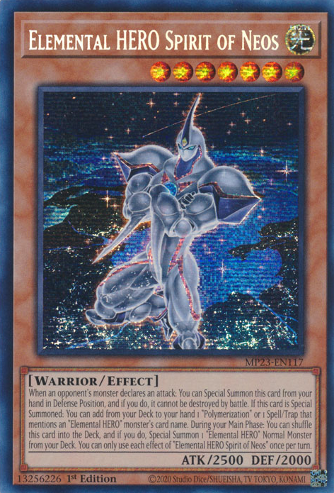 Elemental HERO Spirit of Neos [MP23-EN117] Prismatic Secret Rare | Exor Games Bridgewater