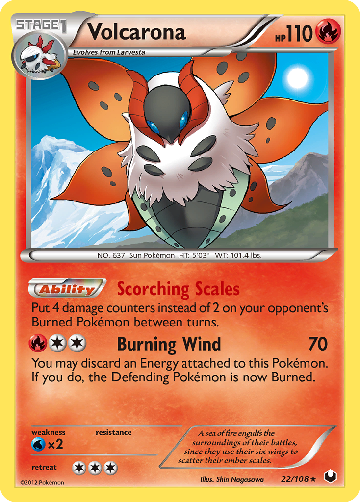 Volcarona (22/108) [Black & White: Dark Explorers] | Exor Games Bridgewater