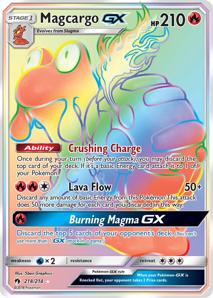 Magcargo GX (218/214) [Sun & Moon: Lost Thunder] | Exor Games Bridgewater