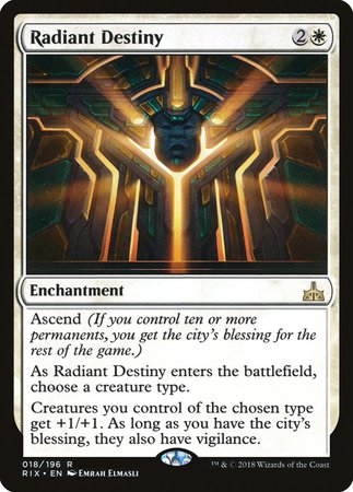 Radiant Destiny [Rivals of Ixalan] | Exor Games Bridgewater