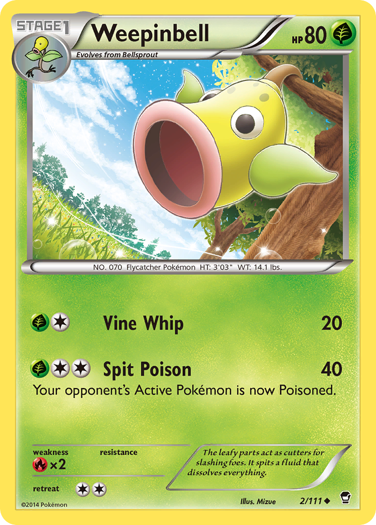 Weepinbell (2/111) [XY: Furious Fists] | Exor Games Bridgewater