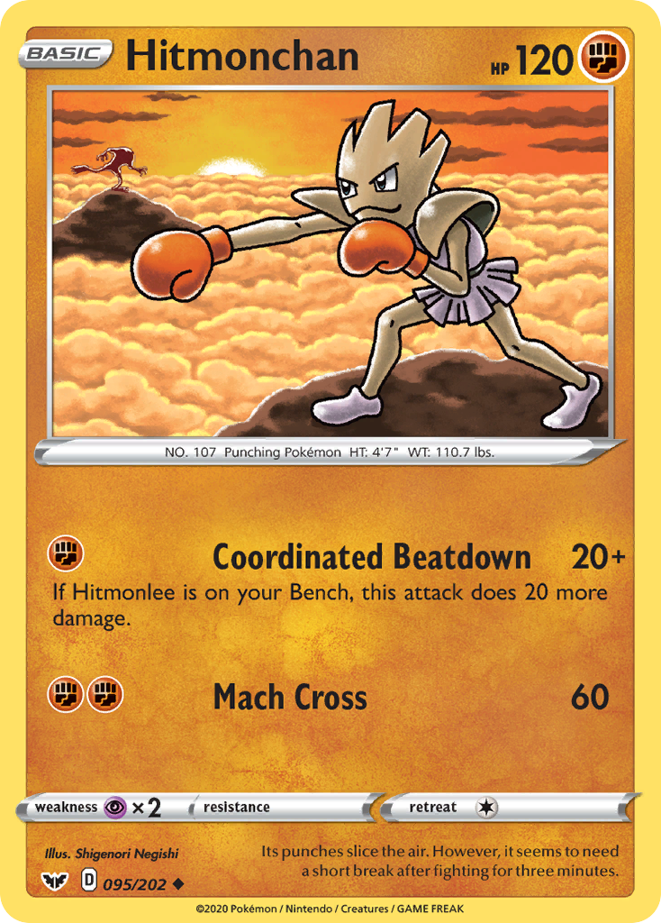 Hitmonchan (095/202) [Sword & Shield: Base Set] | Exor Games Bridgewater