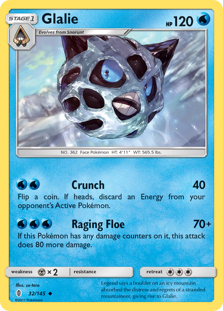 Glalie (32/145) [Sun & Moon: Guardians Rising] | Exor Games Bridgewater