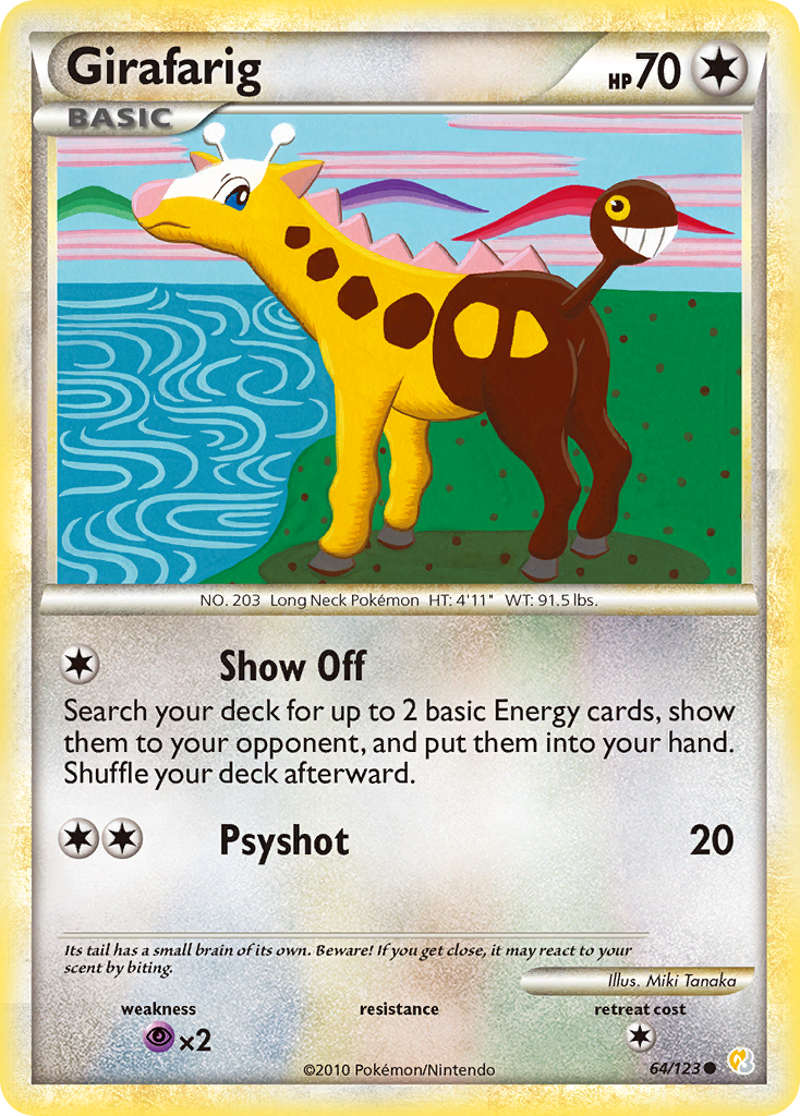 Girafarig (64/123) [HeartGold & SoulSilver: Base Set] | Exor Games Bridgewater