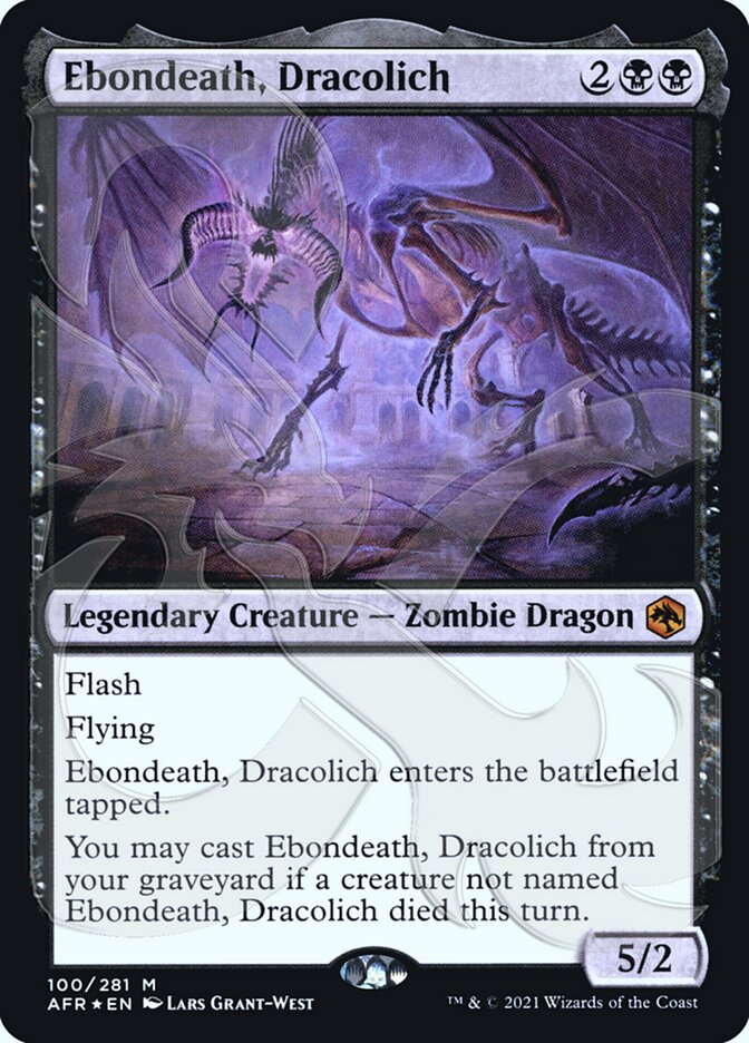 Ebondeath, Dracolich (Ampersand Promo) [Dungeons & Dragons: Adventures in the Forgotten Realms Promos] | Exor Games Bridgewater