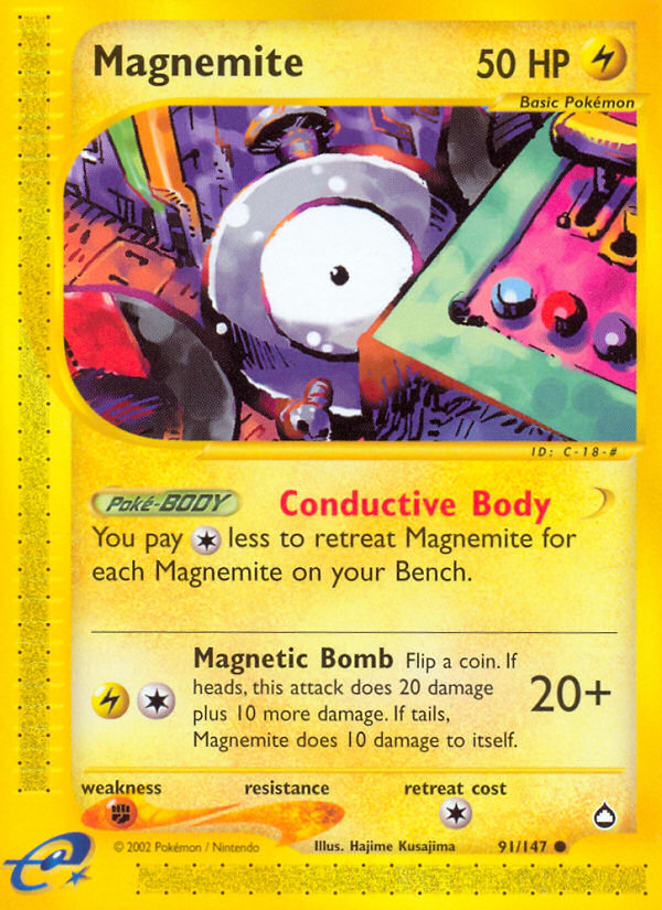 Magnemite (91/147) [Aquapolis] | Exor Games Bridgewater