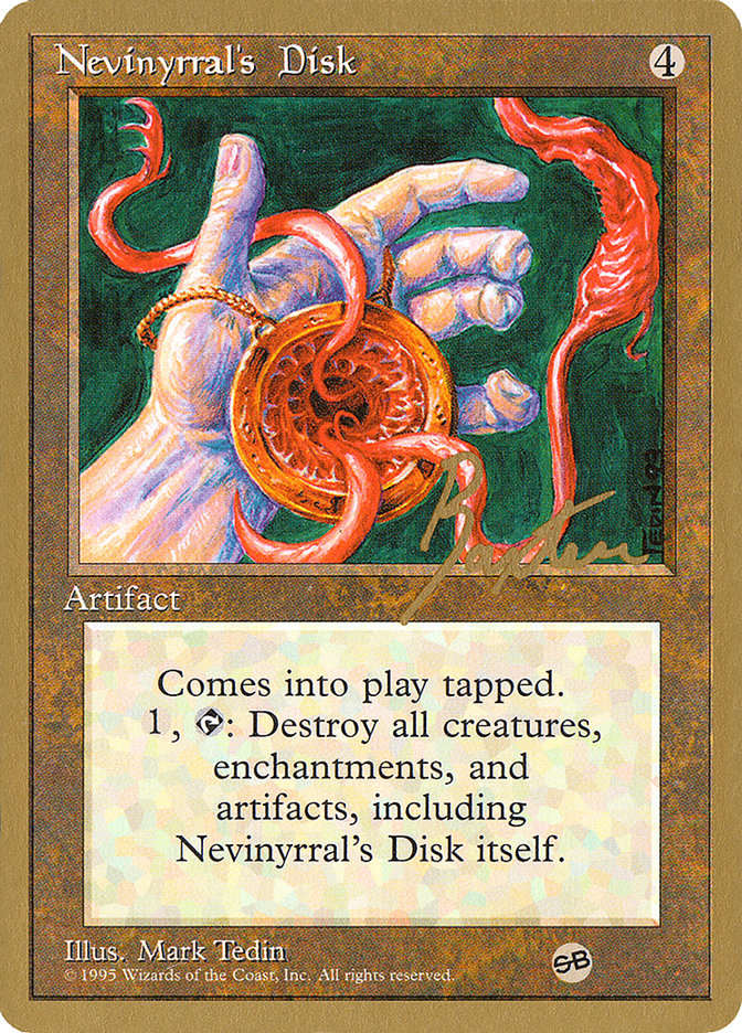 Nevinyrral's Disk (George Baxter) (SB) [Pro Tour Collector Set] | Exor Games Bridgewater