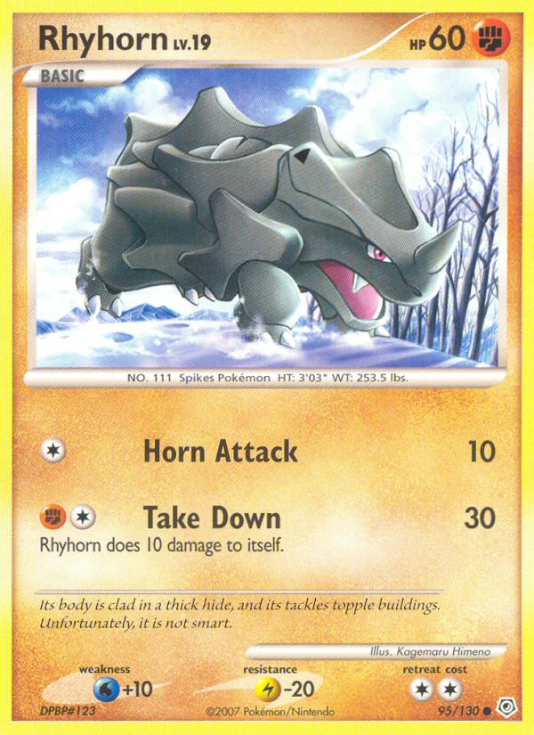 Rhyhorn (95/130) [Diamond & Pearl: Base Set] | Exor Games Bridgewater