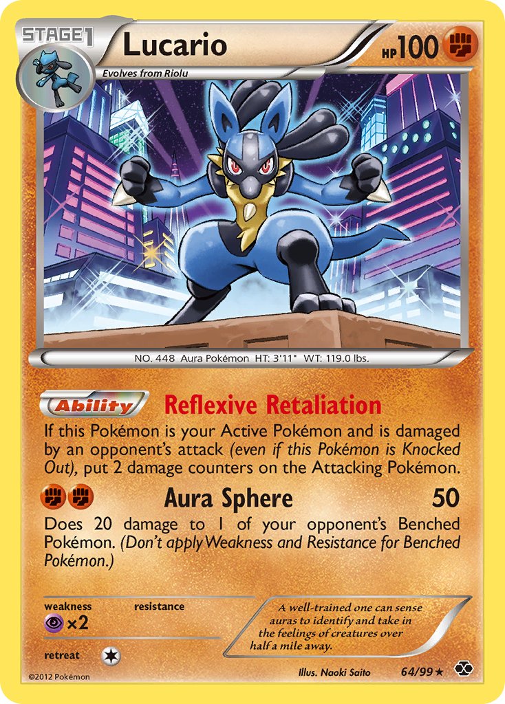 Lucario (64/99) (Cosmos Holo) (Blister Exclusive) [Black & White: Next Destinies] | Exor Games Bridgewater