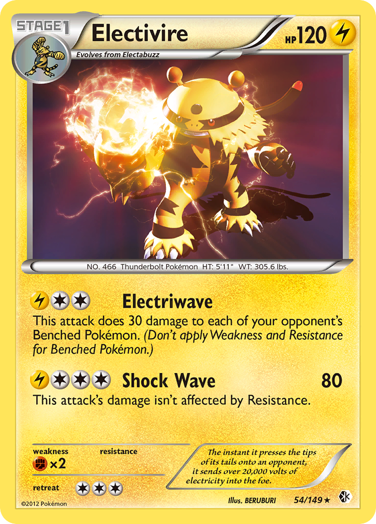 Electivire (54/149) [Black & White: Boundaries Crossed] | Exor Games Bridgewater