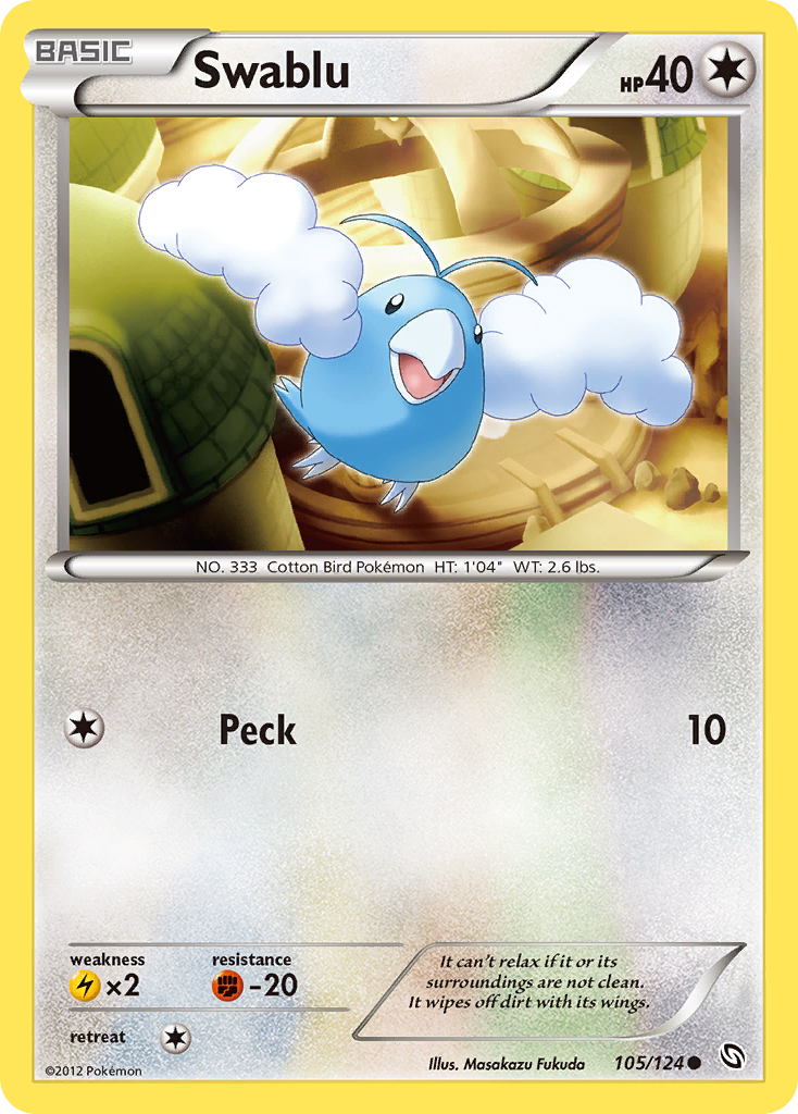 Swablu (105/124) [Black & White: Dragons Exalted] | Exor Games Bridgewater