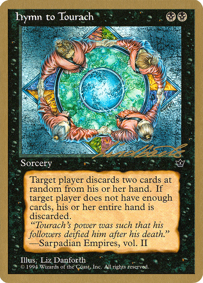 Hymn to Tourach (Circle) (Leon Lindback) [Pro Tour Collector Set] | Exor Games Bridgewater