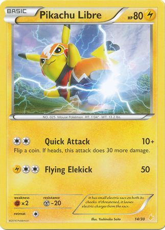 Pikachu Libre (14/30) [XY: Trainer Kit 3 - Pikachu Libre] | Exor Games Bridgewater