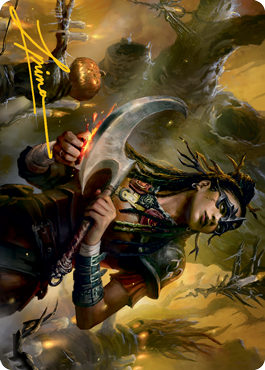 Harvesttide Sentry Art Card (Gold-Stamped Signature) [Innistrad: Midnight Hunt Art Series] | Exor Games Bridgewater