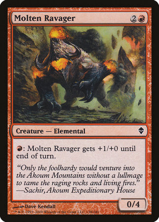 Molten Ravager [Zendikar] | Exor Games Bridgewater