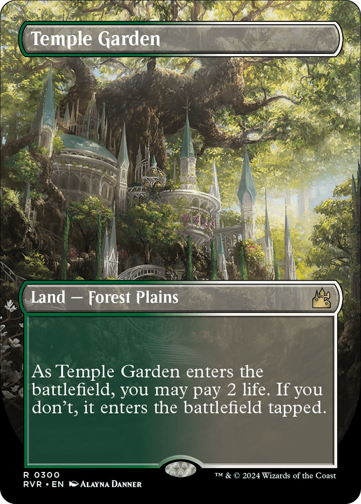 Temple Garden (Borderless) [Ravnica Remastered] | Exor Games Bridgewater