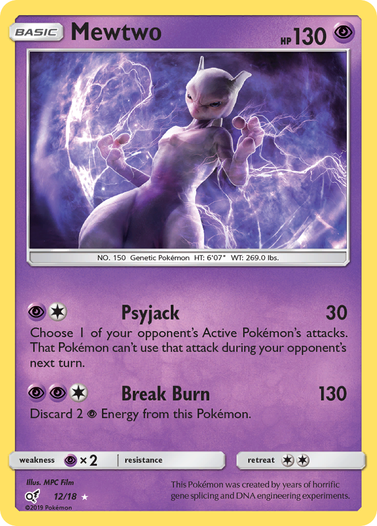 Mewtwo (12/18) [Sun & Moon: Detective Pikachu] | Exor Games Bridgewater