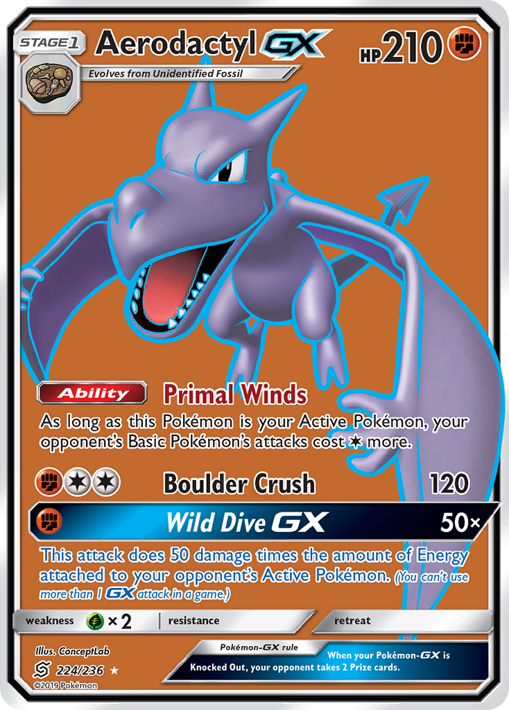 Aerodactyl GX (224/236) [Sun & Moon: Unified Minds] | Exor Games Bridgewater