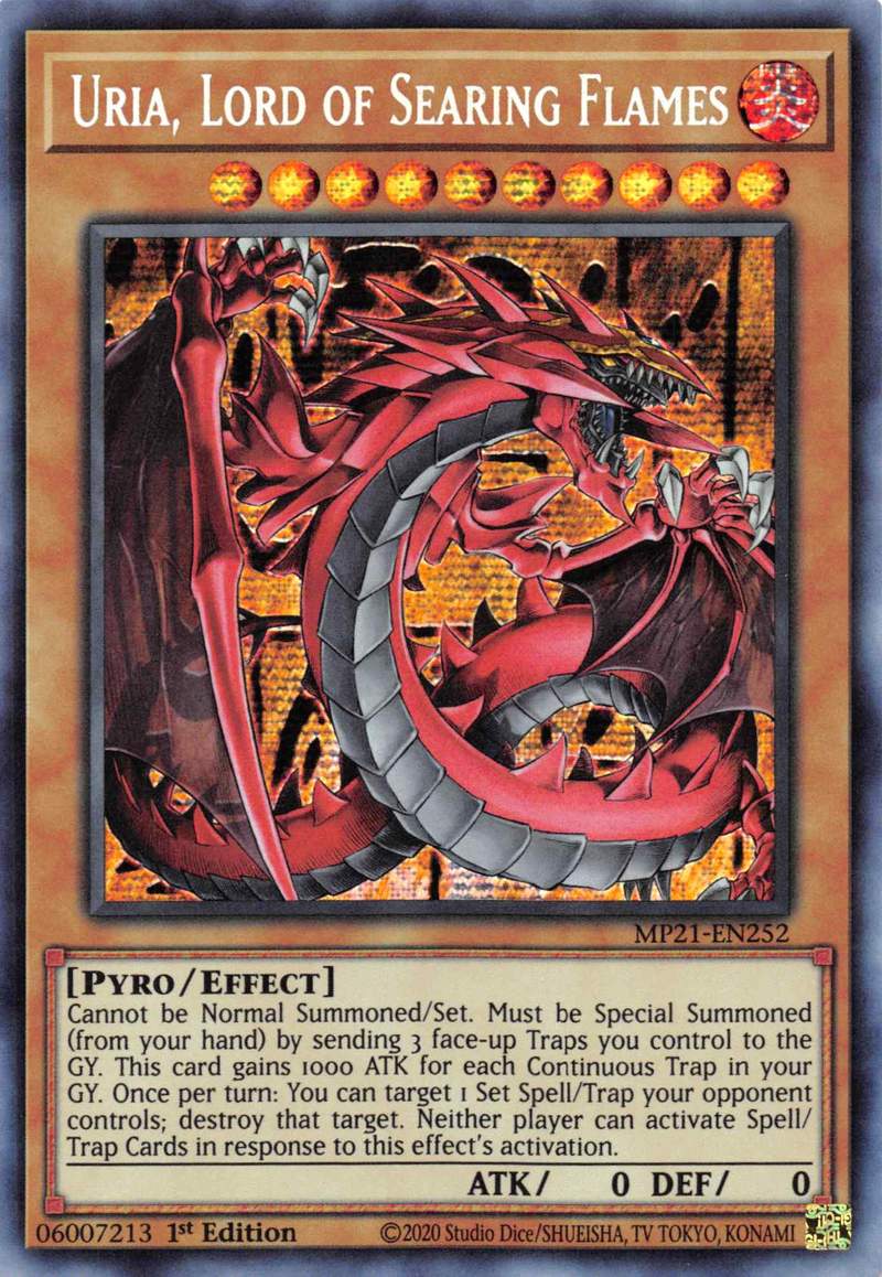 Uria, Lord of Searing Flames [MP21-EN252] Prismatic Secret Rare | Exor Games Bridgewater