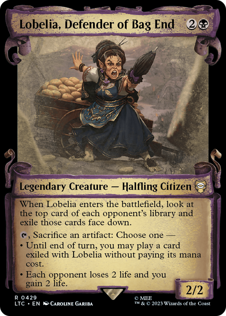 Lobelia, Defender of Bag End [The Lord of the Rings: Tales of Middle-Earth Commander Showcase Scrolls] | Exor Games Bridgewater