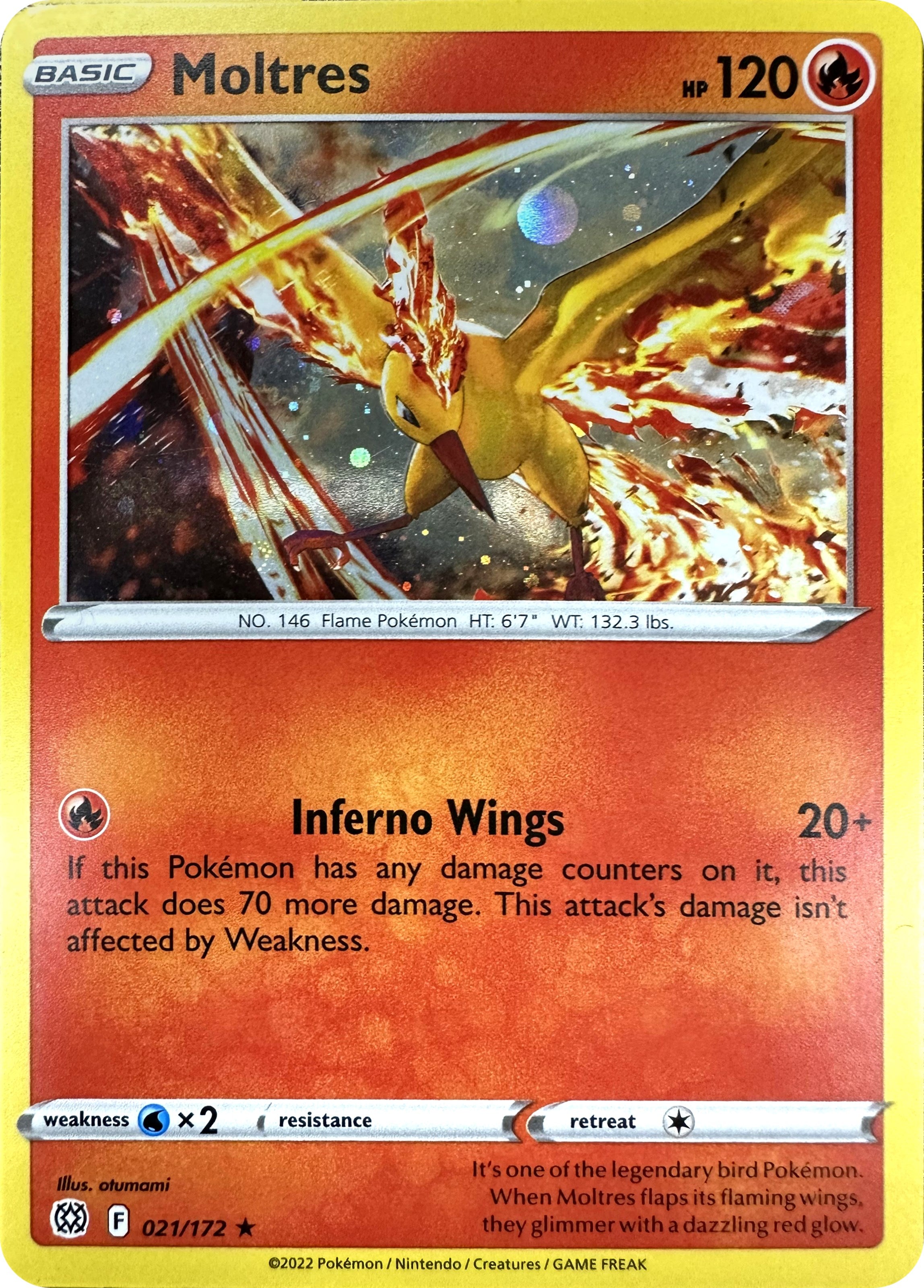 Moltres (021/172) (Cosmos Holo) [Sword & Shield: Brilliant Stars] | Exor Games Bridgewater