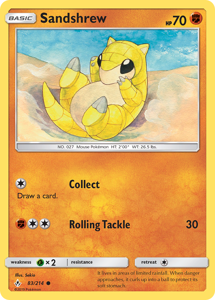 Sandshrew (83/214) [Sun & Moon: Unbroken Bonds] | Exor Games Bridgewater