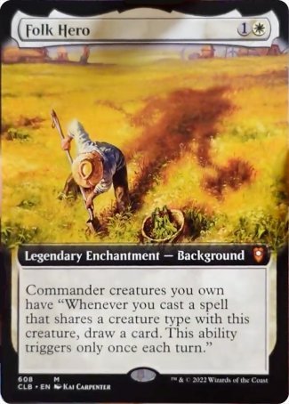 Folk Hero (Extended Art) [Commander Legends: Battle for Baldur's Gate] | Exor Games Bridgewater