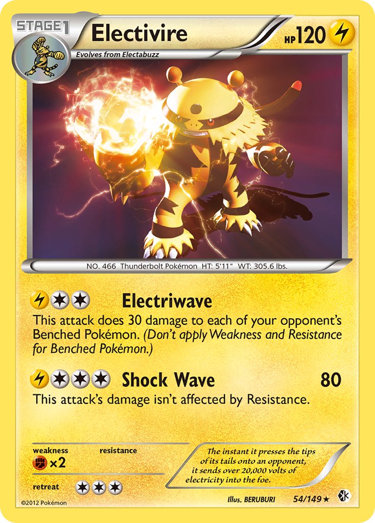 Electivire (54/149) (Theme Deck Exclusive) [Black & White: Boundaries Crossed] | Exor Games Bridgewater