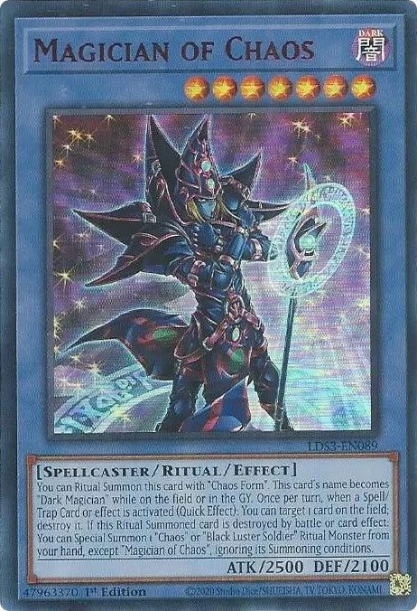 Magician of Chaos (Red) [LDS3-EN089] Ultra Rare | Exor Games Bridgewater