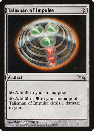 Talisman of Impulse [Mirrodin] | Exor Games Bridgewater