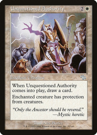 Unquestioned Authority [Judgment] | Exor Games Bridgewater