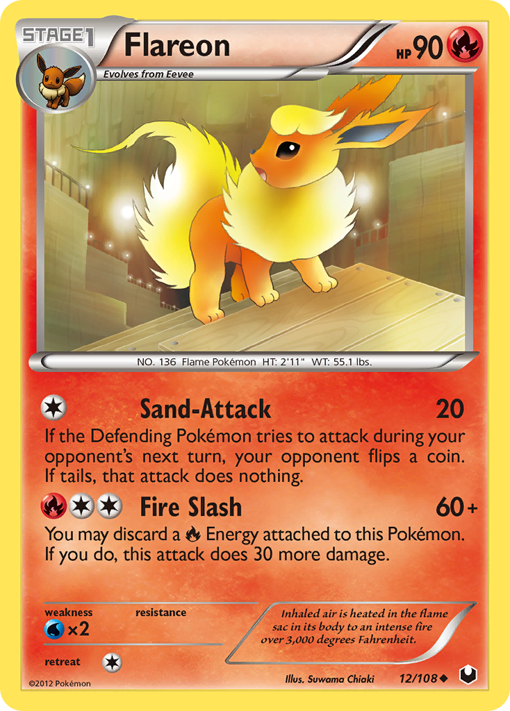 Flareon (12/108) [Black & White: Dark Explorers] | Exor Games Bridgewater