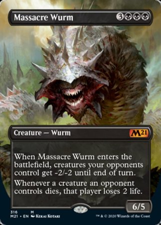 Massacre Wurm (Alternate Art) [Core Set 2021] | Exor Games Bridgewater